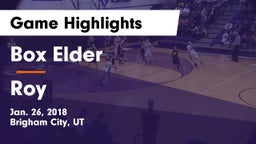 Box Elder  vs Roy  Game Highlights - Jan. 26, 2018