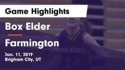 Box Elder  vs Farmington  Game Highlights - Jan. 11, 2019