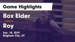 Box Elder  vs Roy  Game Highlights - Jan. 18, 2019