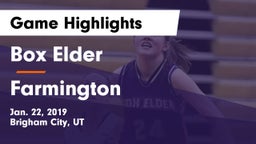 Box Elder  vs Farmington  Game Highlights - Jan. 22, 2019