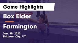 Box Elder  vs Farmington  Game Highlights - Jan. 10, 2020