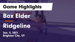 Box Elder  vs Ridgeline  Game Highlights - Jan. 5, 2021