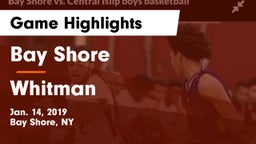 Bay Shore  vs Whitman  Game Highlights - Jan. 14, 2019