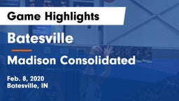 Batesville  vs Madison Consolidated  Game Highlights - Feb. 8, 2020