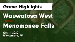 Wauwatosa West  vs Menomonee Falls  Game Highlights - Oct. 1, 2020