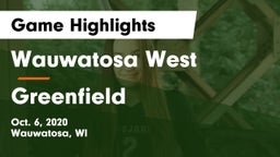 Wauwatosa West  vs Greenfield  Game Highlights - Oct. 6, 2020