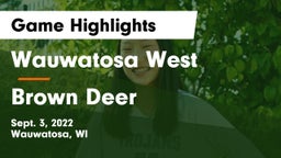 Wauwatosa West  vs Brown Deer  Game Highlights - Sept. 3, 2022