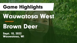 Wauwatosa West  vs Brown Deer  Game Highlights - Sept. 10, 2022