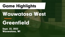 Wauwatosa West  vs Greenfield  Game Highlights - Sept. 22, 2022