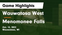 Wauwatosa West  vs Menomonee Falls  Game Highlights - Oct. 13, 2022