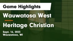 Wauwatosa West  vs Heritage Christian  Game Highlights - Sept. 16, 2023