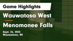 Wauwatosa West  vs Menomonee Falls  Game Highlights - Sept. 26, 2023