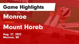 Monroe  vs Mount Horeb  Game Highlights - Aug. 27, 2022