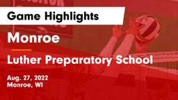 Monroe  vs Luther Preparatory School Game Highlights - Aug. 27, 2022