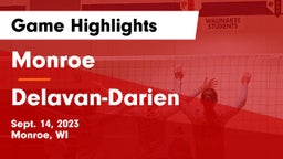 Monroe  vs Delavan-Darien  Game Highlights - Sept. 14, 2023