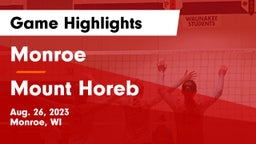 Monroe  vs Mount Horeb  Game Highlights - Aug. 26, 2023