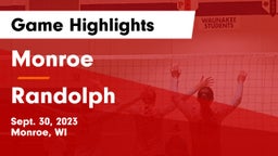 Monroe  vs Randolph  Game Highlights - Sept. 30, 2023