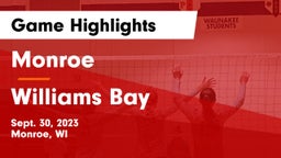 Monroe  vs Williams Bay  Game Highlights - Sept. 30, 2023
