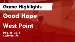 Good Hope  vs West Point Game Highlights - Dec. 29, 2018