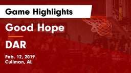 Good Hope  vs DAR Game Highlights - Feb. 12, 2019