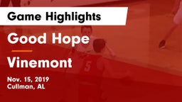 Good Hope  vs Vinemont  Game Highlights - Nov. 15, 2019