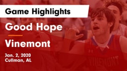 Good Hope  vs Vinemont  Game Highlights - Jan. 2, 2020