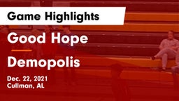 Good Hope  vs Demopolis Game Highlights - Dec. 22, 2021