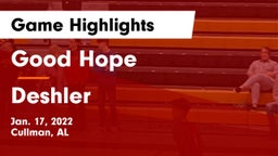 Good Hope  vs Deshler  Game Highlights - Jan. 17, 2022
