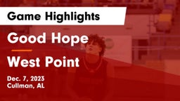 Good Hope  vs West Point  Game Highlights - Dec. 7, 2023