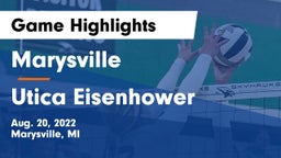 Marysville  vs Utica Eisenhower  Game Highlights - Aug. 20, 2022