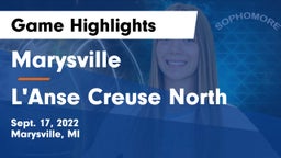 Marysville  vs L'Anse Creuse North  Game Highlights - Sept. 17, 2022