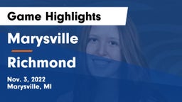 Marysville  vs Richmond Game Highlights - Nov. 3, 2022