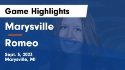 Marysville  vs Romeo  Game Highlights - Sept. 5, 2023