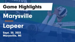 Marysville  vs Lapeer   Game Highlights - Sept. 30, 2023