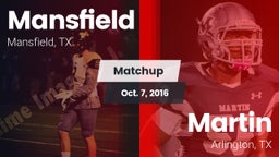 Matchup: Mansfield High vs. Martin  2016