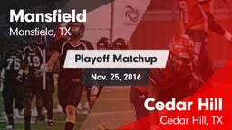 Matchup: Mansfield High vs. Cedar Hill  2016