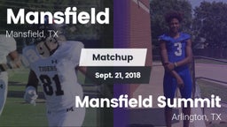 Matchup: Mansfield High vs. Mansfield Summit  2018