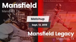 Matchup: Mansfield High vs. Mansfield Legacy  2019