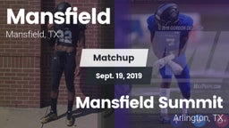 Matchup: Mansfield High vs. Mansfield Summit  2019