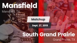 Matchup: Mansfield High vs. South Grand Prairie  2019