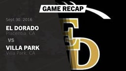 Recap: El Dorado  vs. Villa Park  2016