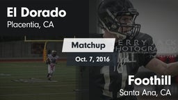 Matchup: El Dorado High vs. Foothill  2016