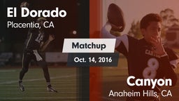 Matchup: El Dorado High vs. Canyon  2016