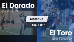 Matchup: El Dorado High vs. El Toro  2017