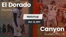 Matchup: El Dorado High vs. Canyon  2017