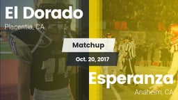 Matchup: El Dorado High vs. Esperanza  2017