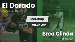 Matchup: El Dorado High vs. Brea Olinda  2017