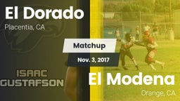 Matchup: El Dorado High vs. El Modena  2017