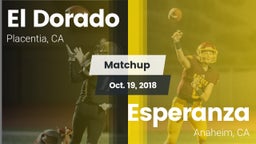 Matchup: El Dorado High vs. Esperanza  2018