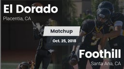 Matchup: El Dorado High vs. Foothill  2018
